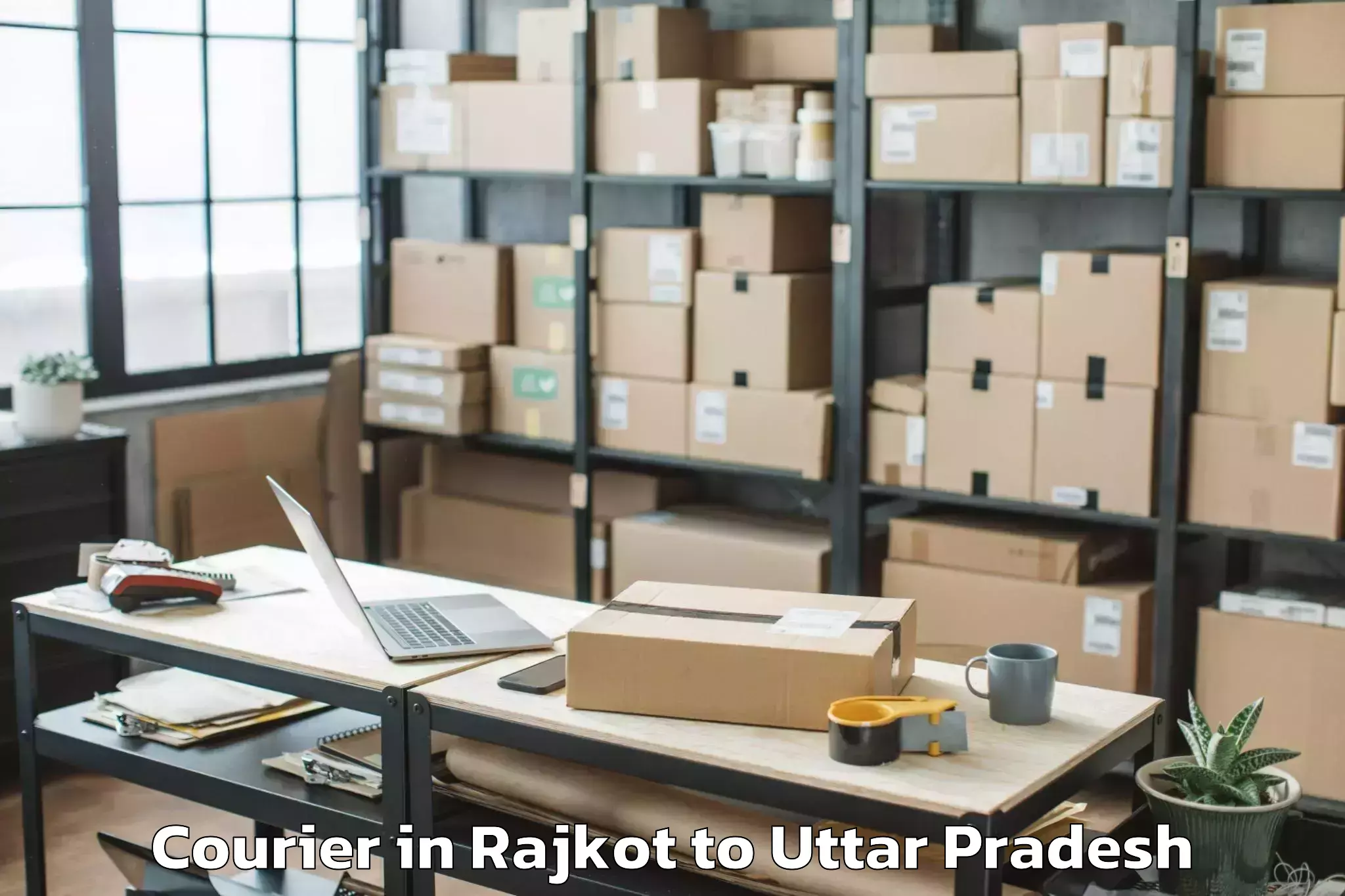 Book Your Rajkot to Maudaha Courier Today